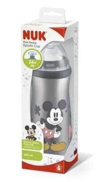 NUK Láhev na pití 450 ml Mickey Mouse šedá (NU10255413-SED)