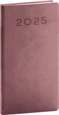 Kapesní diář Aprint Neo 2025, růžový, 15,5 cm