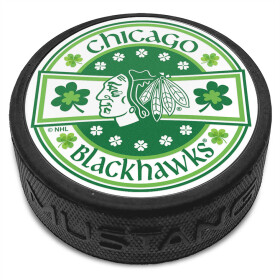 Mustang Puk Chicago Blackhawks NHL Lucky St. Patrick's Day Puck