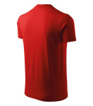 V-neck tričko unisex červená L
