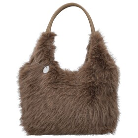 Módní dámská plyšová kabelka do ruky Viorica, hnědá