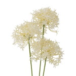 Bloomingville Umělá květina Allium White 63 cm, krémová barva, plast