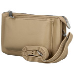 Trendy dámská koženková crossbody kabelka Aksila, béžová