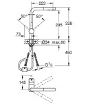 GROHE - Minta Dřezová baterie s výsuvnou sprškou, chrom 30274000