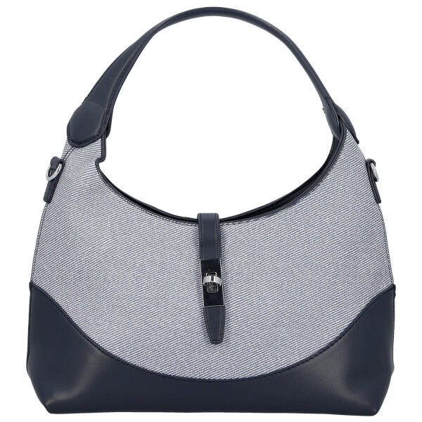 Trendy dámská koženková kabelka do ruky Lussy, tmavě modrá