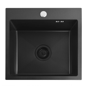 REA - Ocelový dřez Leo 40 Black ZLE-06002