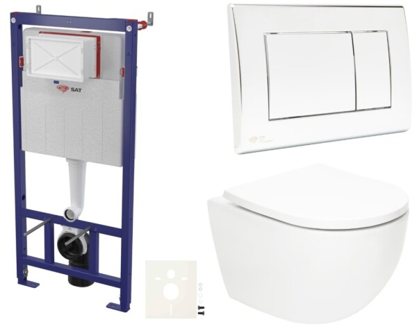 Závěsný WC set do lehkých stěn / předstěnová SAT Fusion SIKOSSTORFU21 SIKOSSTORFU21