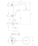 OMNIRES - ARMANCE sprchový sloup měď retro /ORB/ AM5244ORB