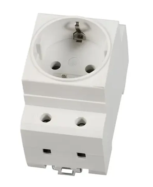 EFB Zásuvka na DIN lištu šedá / Zásuvka / 16 A / 2P / IP20 (EK633.1)