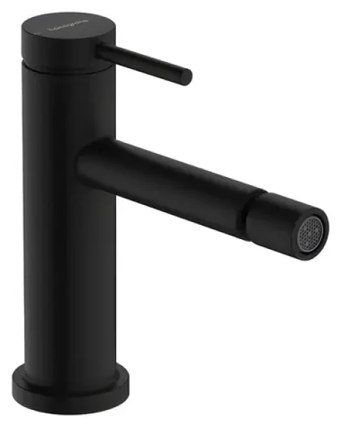 Hansgrohe Bidetová baterie s výpustí, matná černá / Bidetová baterie / Pákové ovládání / Keramická kartuše (73201670)