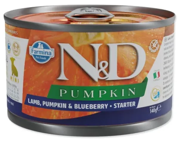 ND Puppy Starter Lamb, Pumpkin Blueberry 140 g / Konzerva pro psy / štěňata malých plemen / bez obilovin (L4-40027)