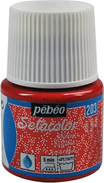 Pébéo Setacolor Light Glitter 45 ml Červená rubínová 203