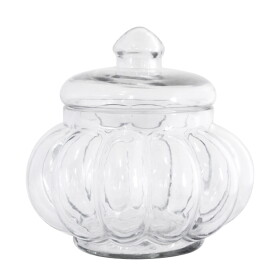 Strömshaga Skleněná dóza s víkem Emilia, čirá barva, sklo