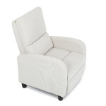 TV a relaxační křeslo, manuální polohování push back, potah manšestrová béžová látka
