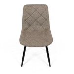 Židle jídelní, krémová látka, nohy černý kov