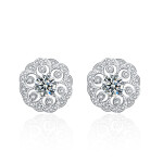 Royal Fashion stříbrné náušnice HA-XEA005-SILVER-MOISSANITE