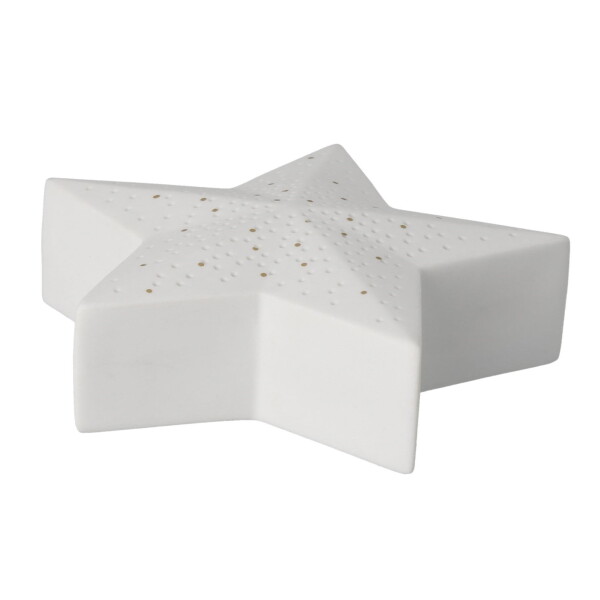Räder Vánoční porcelánová LED dekorace Star, bílá barva, porcelán