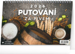 Stolní kalendář 2026 NOTIQUE - Putování za pivem, 23,1 x 14,5 cm