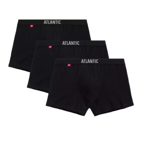 Pánské boxerky 3 pack 011 black - Atlantic černá S