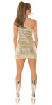 Sexy One-Shoulder Disco-dress with sequins Einheitsgroesse