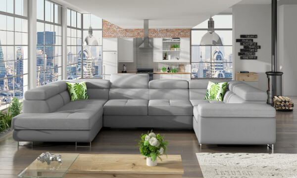 Sedací souprava Letto Provedení: Levá U, látka: Soro 83/ Soft 29 + polštáře: Jungle 32