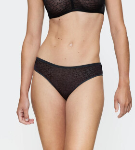 TRIUMPH SIGNATURE SHEER - Tai kalhotky s neviditelným střihem a jemnou krajkou Triumph BLACK 40
