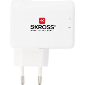 Skross SKROSS USB nabíječka do zásuvky (230 V) Výstupní proud (max.) 3.4 A Počet výstupů: 2 x USB zástrčka (M) - SKROSS DC52