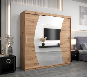 Šatní skříň Abi W0 Barva korpusu: Dub artisan, Rozměry: 200 cm, Dveře: Dub artisan