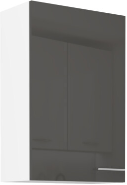 Horní skříňka Lara 60 G-90 1F Barva korpusu: Bílá, Barva dvířek: Šedý lesk