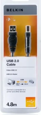 Belkin F3U154cp4.8M Standard USB 2.0, A M - B M, 4.8m