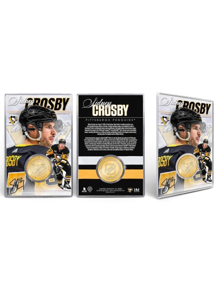 Mince Pittsburgh Penguins NHL Sidney Crosby Acrylic Bronze Coin Card