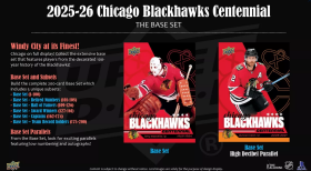 Hokejové Karty 2025-26 Upper Deck Chicago Blackhawks NHL Centennial Hobby balíček