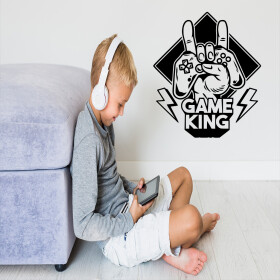 Samolepka Game King Barva: černá, Velikost: 100 x 116 cm