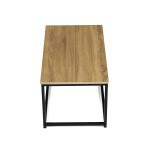 Stůl konferenční, 90x48x41 cm, MDF, dekor divoký dub, černý kov