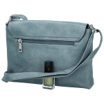 Trendy dámská koženková crossbody kabelka Derika, džínově modrá