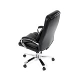 Kancelářské křeslo, houpací mechanismus, černá ekokůže, KA-F1385 BK