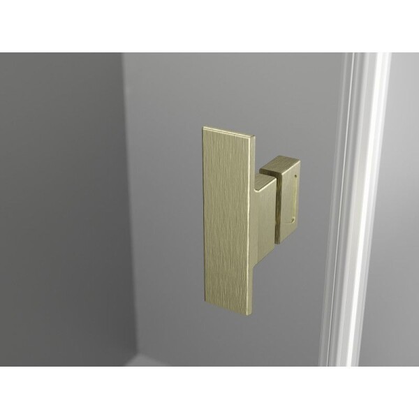 MEXEN/S - Mist H T sprchový kout dveře křídlové levá 120 x 80, transparent, zlato kartáčovaná 8A5T-120-080-55-00-L