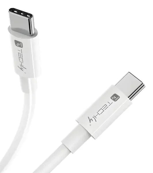 Techly ICOC-MU4-20G240W2 bílá / USB-C kabel / USB4 Gen 2x2 / 20 Gbit/s / PD 240W / 2 m (ICOC-MU4-20G240W2)