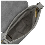 Trendy dámská koženková crossbody kabelka Divina, šedá