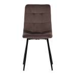 Jídelní židle, hnědá, sametová látka, CT-281 BR4