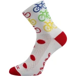 VOXX Ponožky cyklistické RALF X obrázkové BIKE BÍLÉ 39-42 115172