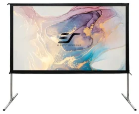 ELITE SCREENS plátno mobilní outdoor stativ 100" (254cm) / 16:9 / 124.5×221.5cm / hliníkový / přední a zadní projekce (OMS100H2-DUAL)