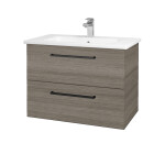 Dřevojas - Umyvadlová skříňka GIO SZZ2 80 - D03 Cafe / Úchytka T06 / D03 Cafe 82058H