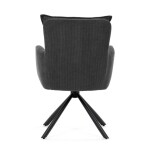 Jídelní židle, šedá, manšestrová látka, HC-X1128 GREY2