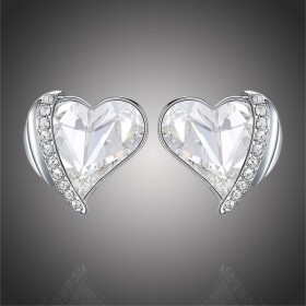 Náušnice Swarovski Elements Amorita, Bílá/čirá