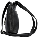 Módní dámská kožená crossbody kabelka Ofelie, černá
