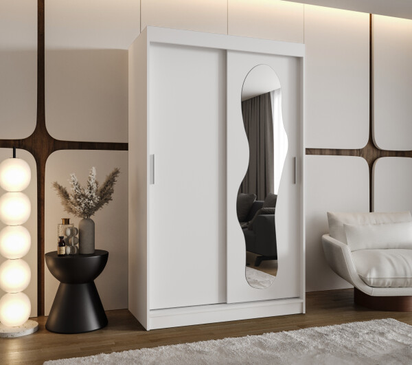 Šatní skříň Abi Ultra Rozměry: 120 cm, Barva korpusu + barva dveří: Bílá + Bílá