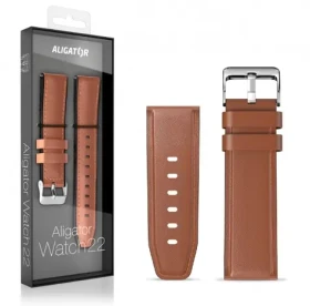 Aligator Kožený řemínek 22mm hnědá (22AW0007)