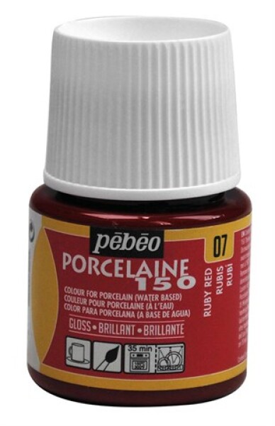 Pébéo Barva na porcelán a sklo Porcelaine 150 45 ml - červená rubínová 07