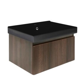 Koupelnová skříňka s umyvadlem SAT Evolution 58x30x45 cm ořech mat SATEVO60NAU1MB SATEVO60NAU1MB